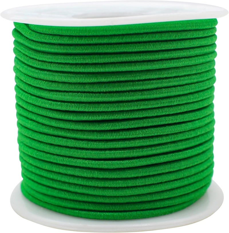 ZHFMLY Green Elastic Beaded Cords 2mm 2/25 inch Elastic Cord String for Bracelets,Small Bungee Shock Cord for DIY Crafts, Beading and Sewing 48ft(ZH172) - Image 1
